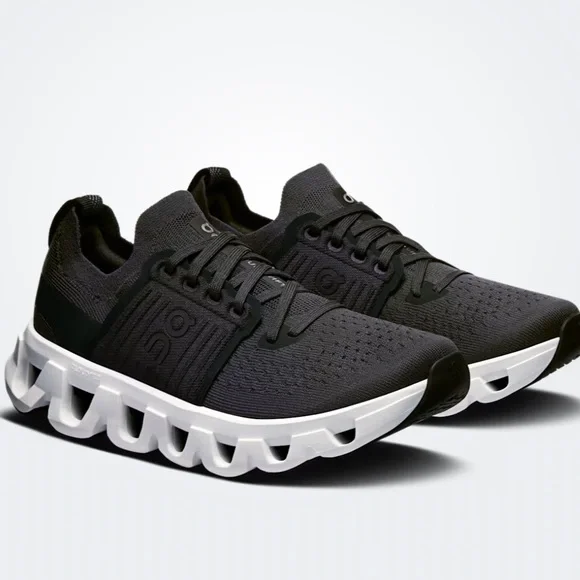 On Running Cloudswift 4 Black White Athletic Shoes Forward Rolling Breathable - Picture 6 of 6